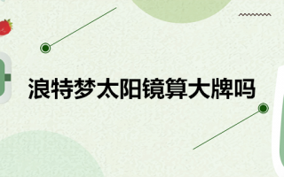 浪特梦墨镜怎么样，浪特梦镜框这牌子怎么样